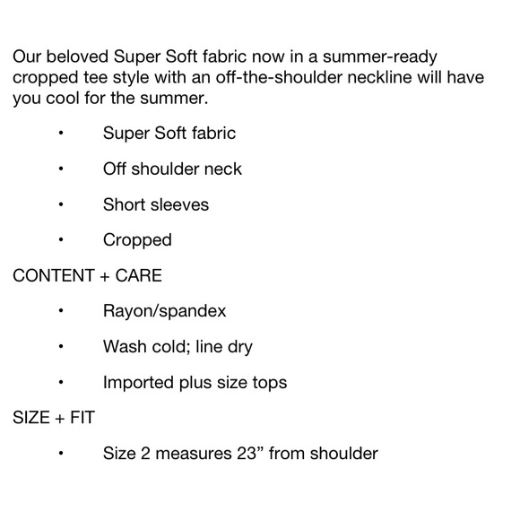 NWOT torrid crop off shoulder top - Picture 4 of 4